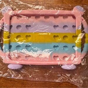 Soft Silicone 9” iPad Case for Kids, Heart Bear Design, Fits Mini 5-6-7